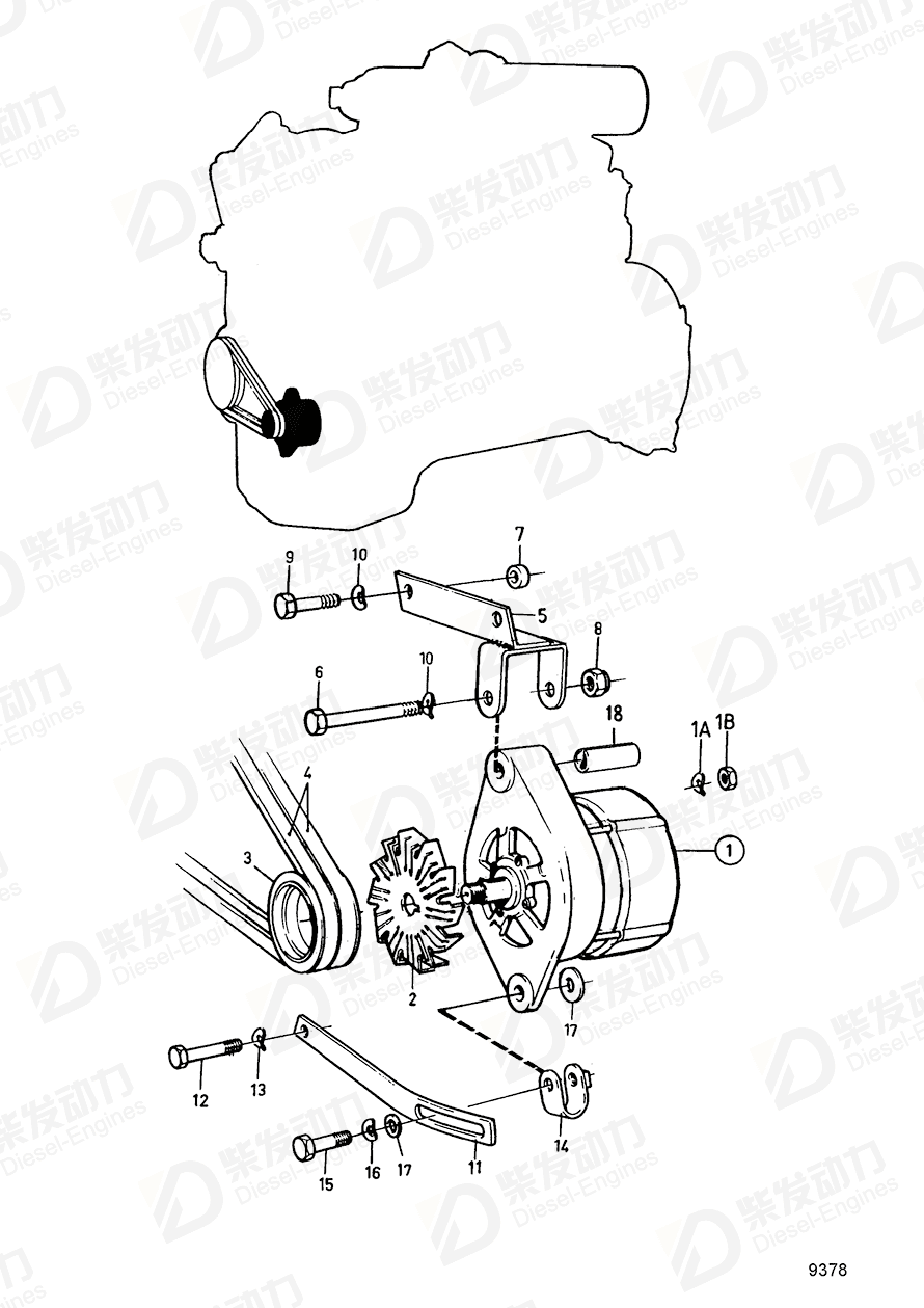 VOLVO Alternator 6779261 Drawing VOLVO Alternator 6779261 Drawing